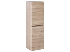 Armoire Murale pour Salle de Bain Scandinave en MDF avec 2 Étagères Marron Clair