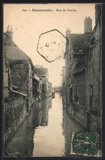 CPA Romorantin, Rue de Venise avec vue sur le canal et les maisons anciennes 