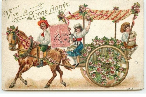 Carte gaufrée vive la - carte,