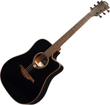GUITARE ELECTRO ACOUST DREADNOUGHT CUTAWAY LAG TRAMONTANE T118DCE-BLK - STOCK B