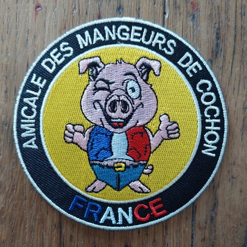 Ecusson cochon patriotique - ecusson,