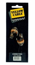 YELLOW CABLE JACK06 - JACK 6.35 CHASSIS METAL MONO PAR 2 PIECES