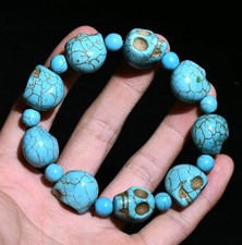 1.7CM vieux crâne turquoise