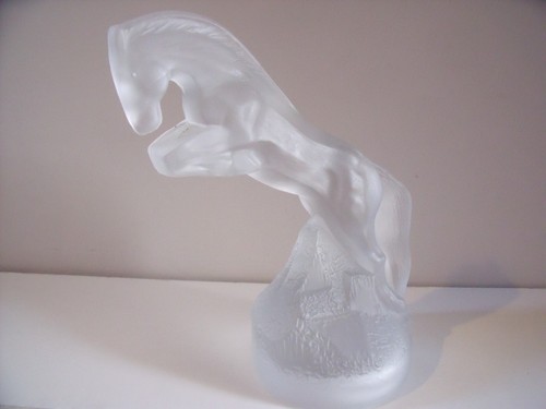 Cheval art deco verre - verre, moulé