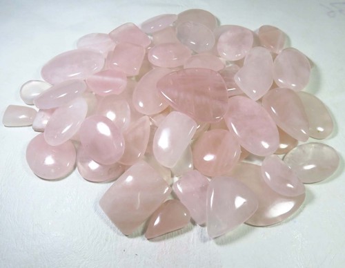 Naturel rose quartz cabochon - naturel,