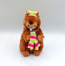 Peluche doudou marmotte marron