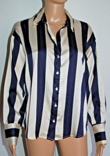 Chemise effet satiné rayée