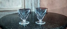 BACCARAT 2 verres en cristal Talleyrand / Harcourt h:7,3 cm estampillé