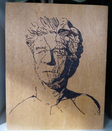 Tableau bois pyrogravure - bois,