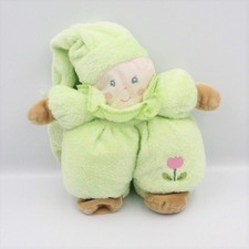 Doudou poupée lutin vert