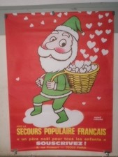 AUTHENTIQUE AFFICHE ANCIENNE - SECOURS POPULAIRE PAR HERVE MORVAN.