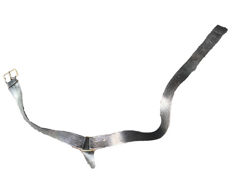 Ceinturon cuir noir - cuir, officier