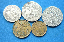 MAROC.  PROTECTORAT.  Lot de  5  pièces, voir détail !