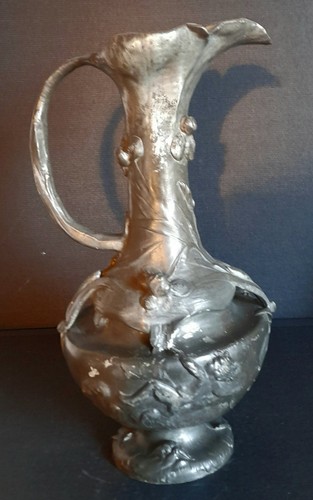 Grande aiguière etain art - aiguière,
