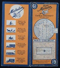 Carte MICHELIN old map 1952 n° 62 CHAUMONT STRASBOURG Guide Bibendum pneu tyre