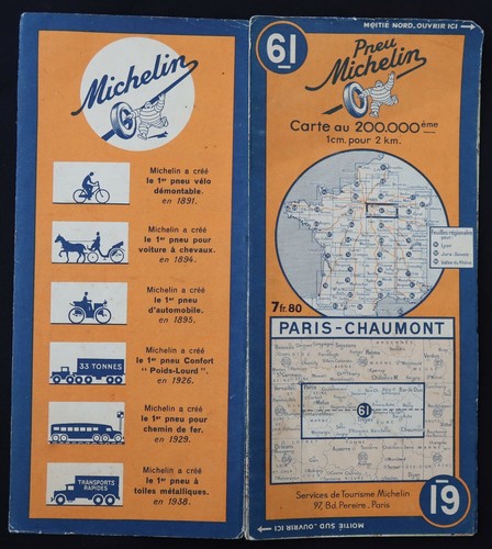 Carte michelin old - michelin, 1952