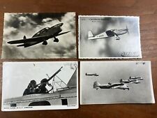 Rare Aviation Lot 4 Cartes Anciennes 1940 RAF Caudron Simoun Renault WW2 Avion