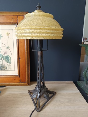 Lampe ancienne fer forgé - , et