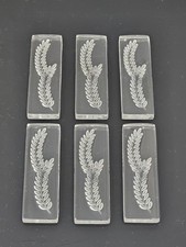 Lot de 6 Portes-Couteaux en Cristal Lalique Épis de Blé
