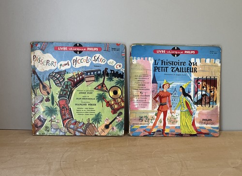 Lot livres disque vinyle - de, livres-disque