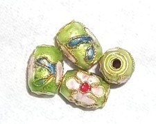 4 PERLES CLOISONNEES 10 MM