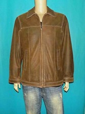 veste blouson SELINAC en cuir de vachette marron taille 48 Europe