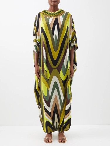 Multi printed kaftan party - multi,