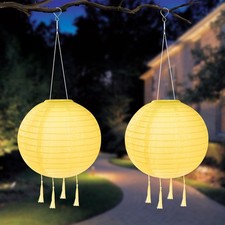 2 Pièces Lampions Solaires dextérieur Résistants aux Intempéries, Lanterne So...