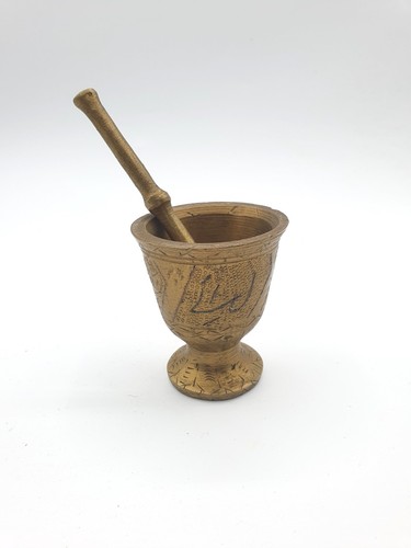 Ancien petit mortier bronze - , h