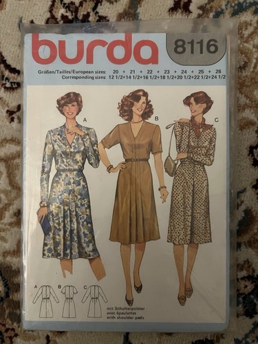 Patron burda 8116 vintage - -,