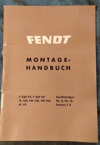 Rare montagehandbuch fendt - ***,