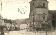 Vermenton (89) Rare CPA postée en 1906. Voir Carriole Félix Potin.