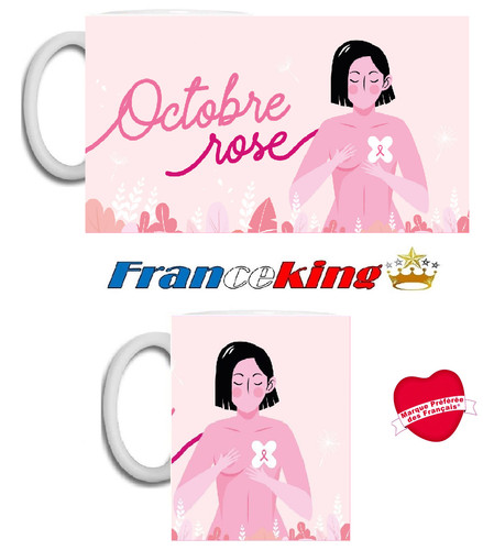 Mug céramique cancer sein - cancer,