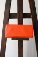 Céline portefeuille en cuir orange