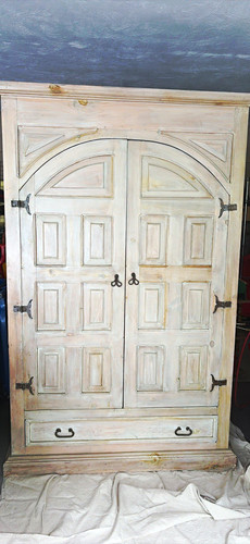 Rustic solid wood - solid, armoire