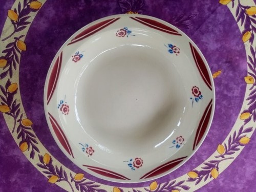 Plat rond creux faience - rond,