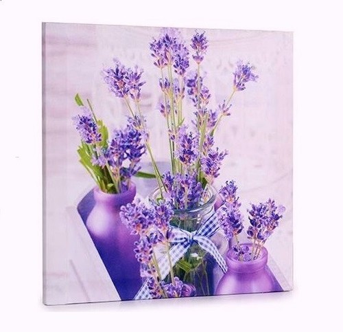 Cadre toile tableau lavande - toile,