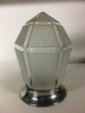 Globe obus art déco 18 x 12 x col 8 cm