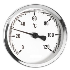 63mm 0-120C Thermo Eau Température Jauge 1/2" Entrée Arrière Thermomètre