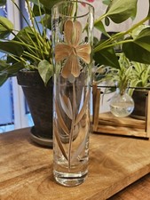 Vase En Verre Souflé Bouche Fait Main Décor  Fleur Étiquettes Authentifié MATOUS