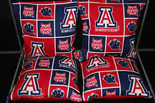 ARIZONA WILDCATS 4 CORNHOLE BEAN BAGS/ BAGGO TOSS Top Quality Handmade! New!