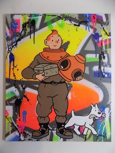 Tableau tintin 61x50cm - tintin,