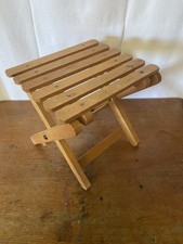 Porte Plante Pliant Ancien Support Lames Bois Vintage #C660