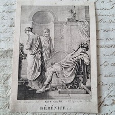 Gravure Racine Bérénice Girardet Début XIXè Etching 19thC