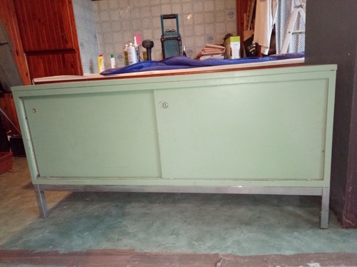 Meuble bas metalique vintage - bas,