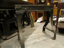 ancien pied piétement de table bureau en fonte industriel epoque 1900 