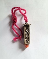 Antique filigree pendant from Berber Morocco silver and Mediterranean coral bead