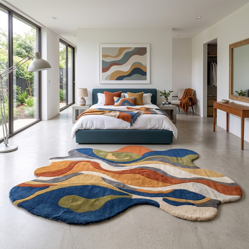 Tapis laine touffeté - tapis,