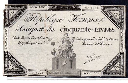 France assignat livres - france,