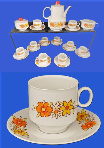 Service café vintage 1970 - vintage,